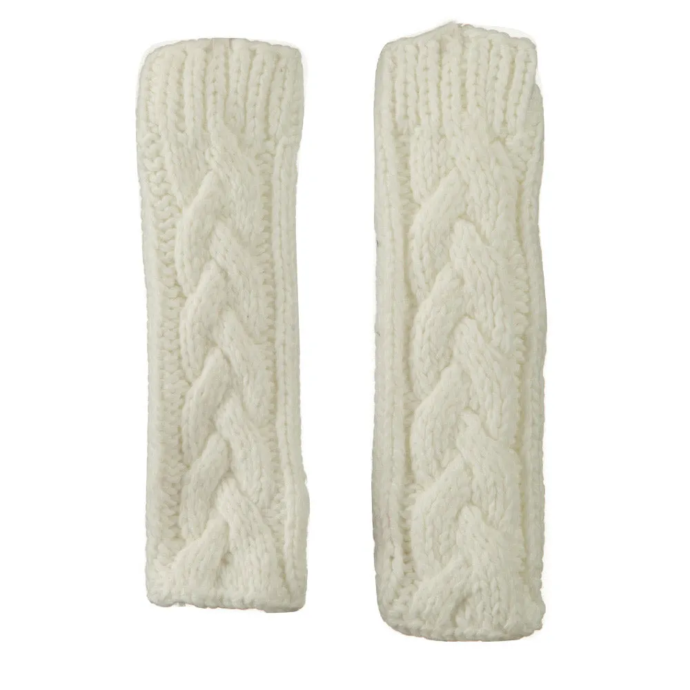 11 Inches Thick Cable Fingerless Arm Warmer