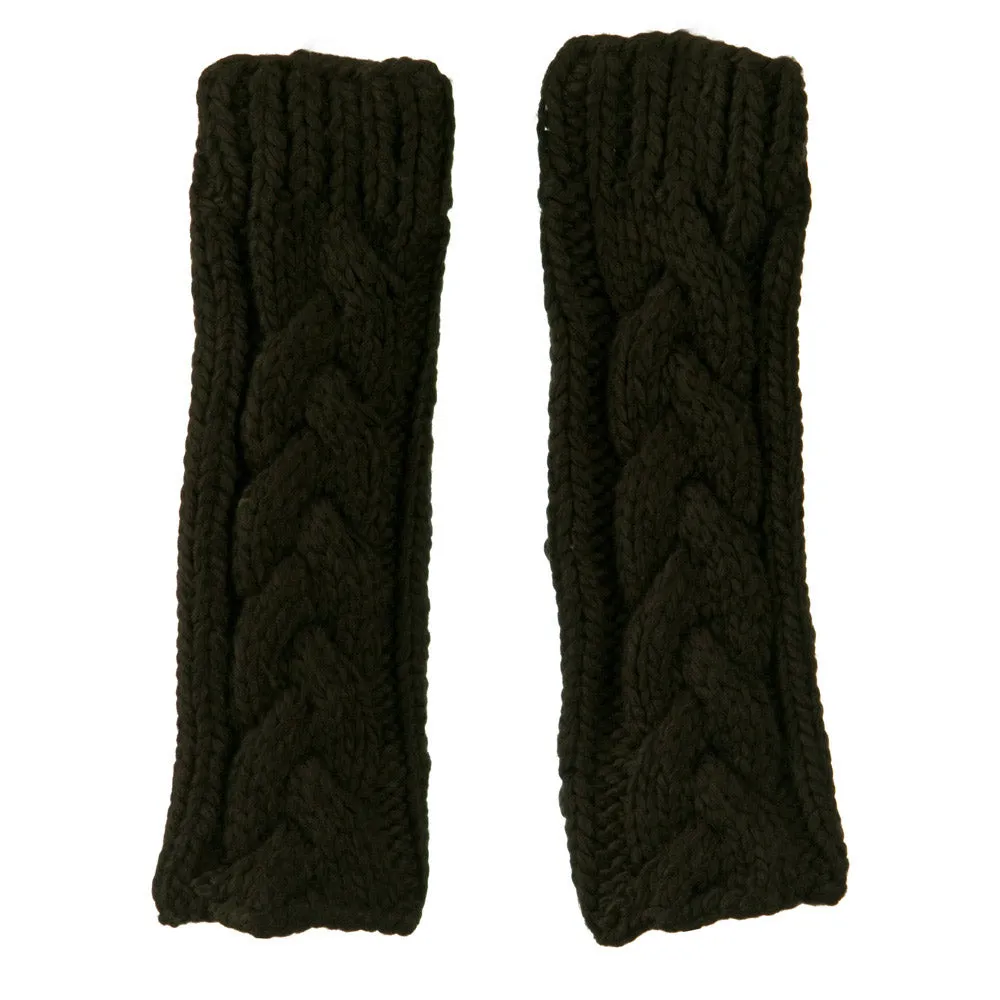 11 Inches Thick Cable Fingerless Arm Warmer