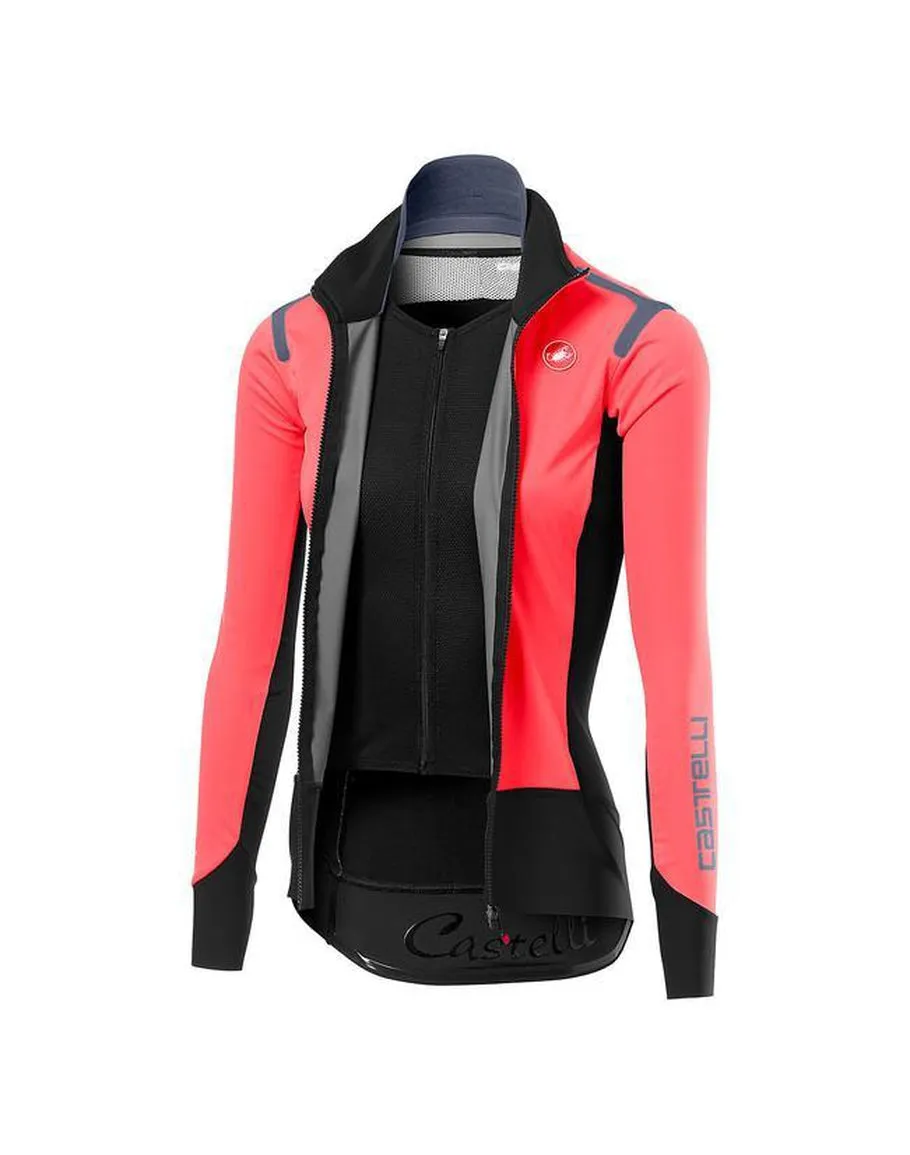 CASTELLI ALPHA ROS WOMEN LIGHT JACKET BRILLIANT PINK BLACK