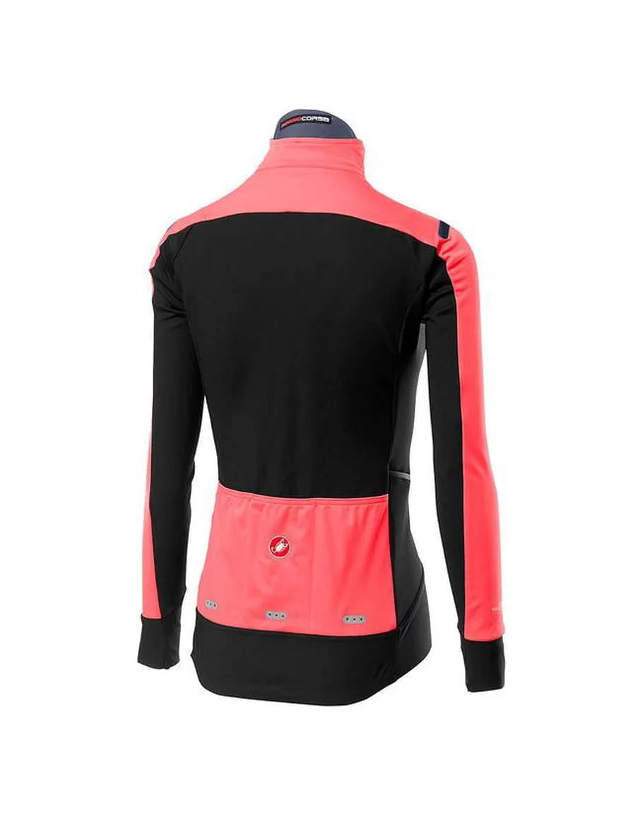 CASTELLI ALPHA ROS WOMEN LIGHT JACKET BRILLIANT PINK BLACK