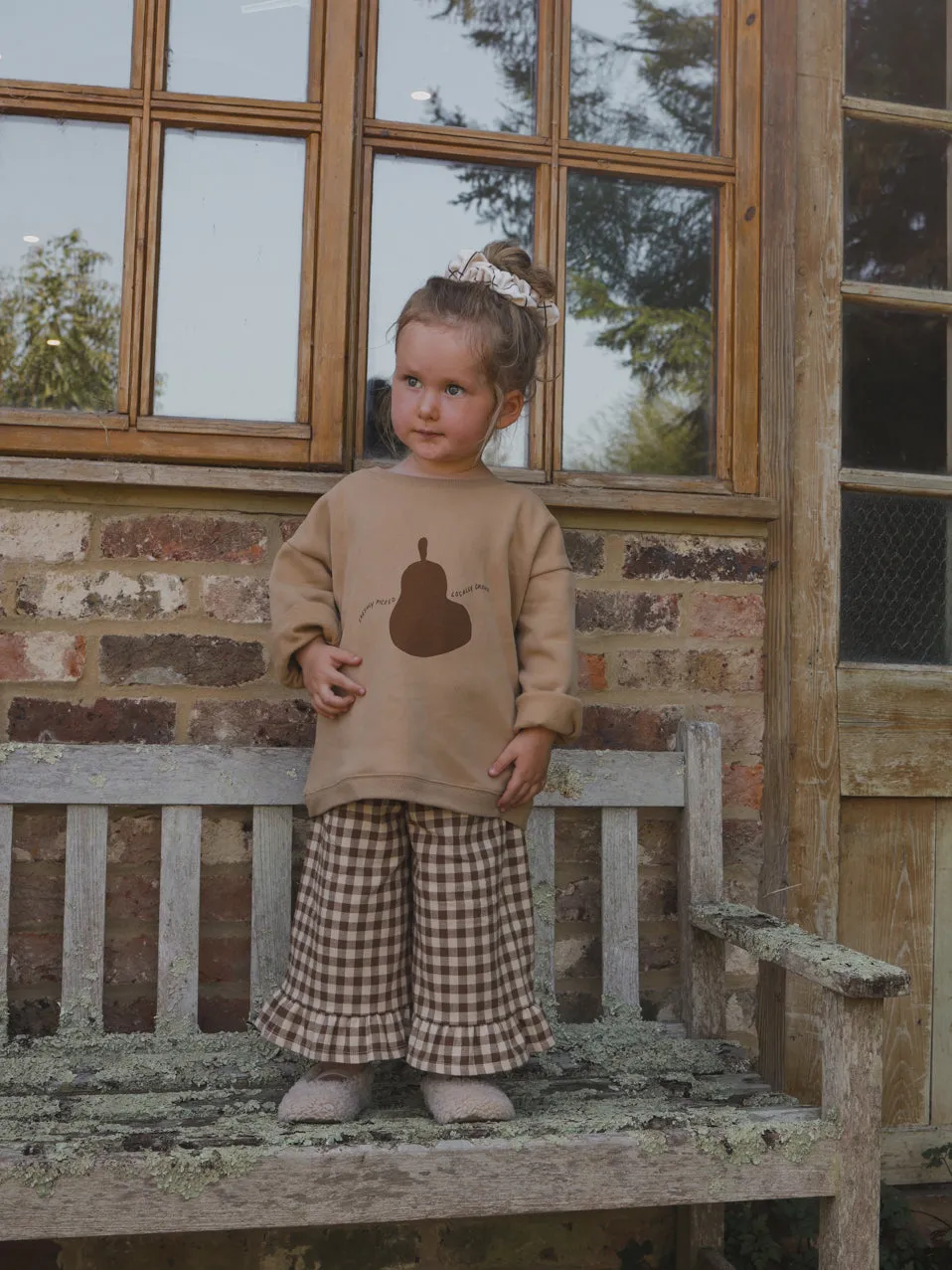 Chestnut Gingham Frill Culottes