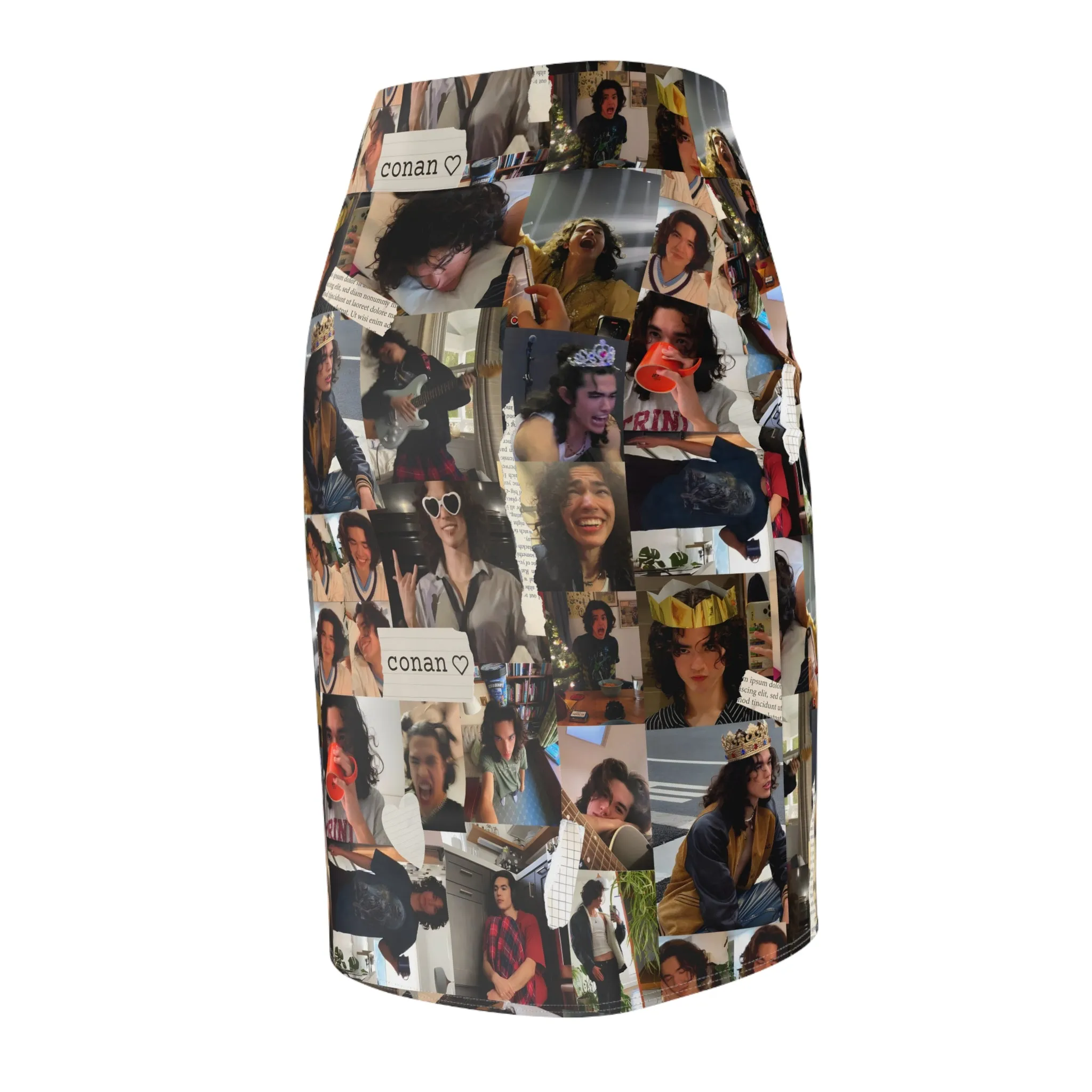 Conan Grey Being Cute Photo Collage Women's Pencil Skirt