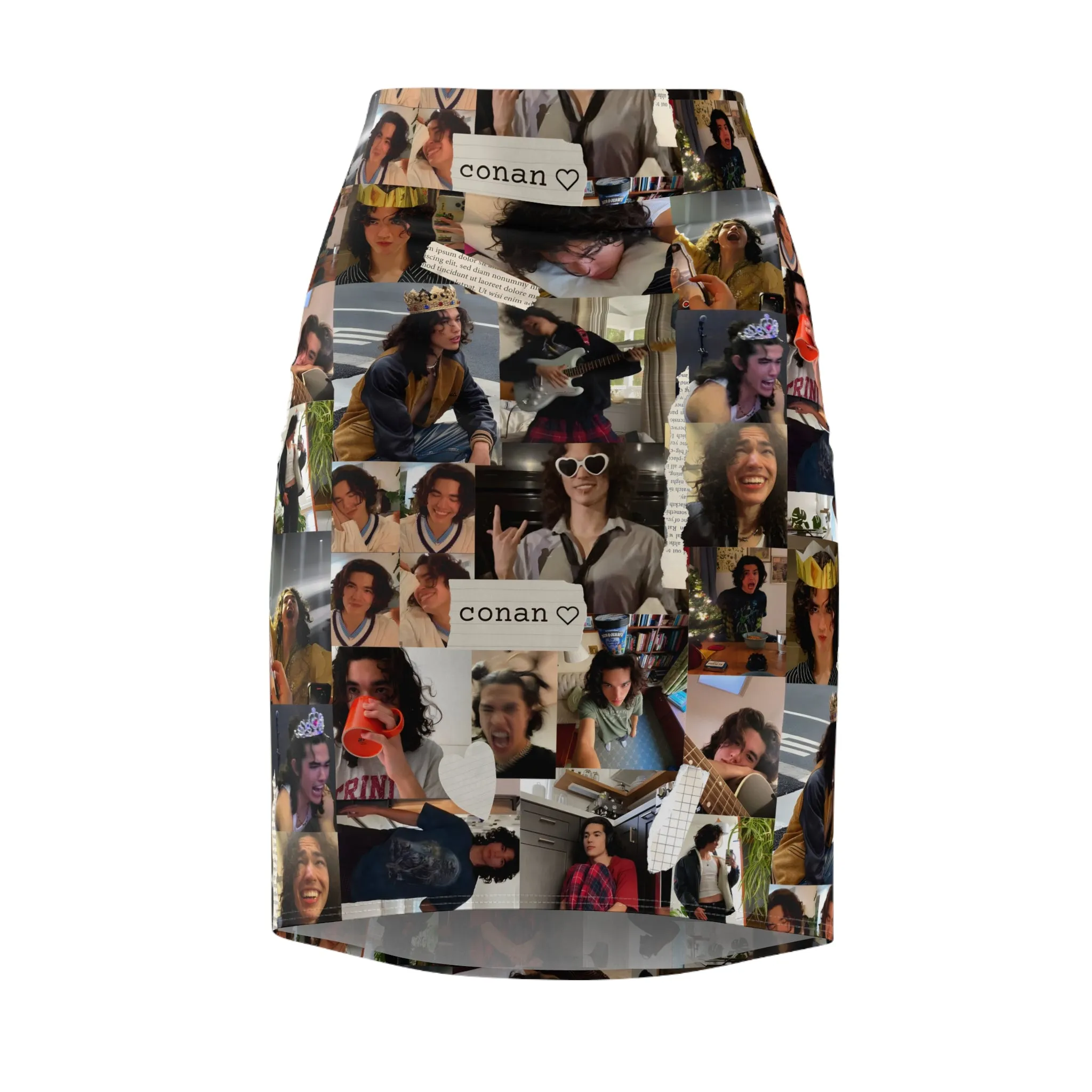 Conan Grey Being Cute Photo Collage Women's Pencil Skirt