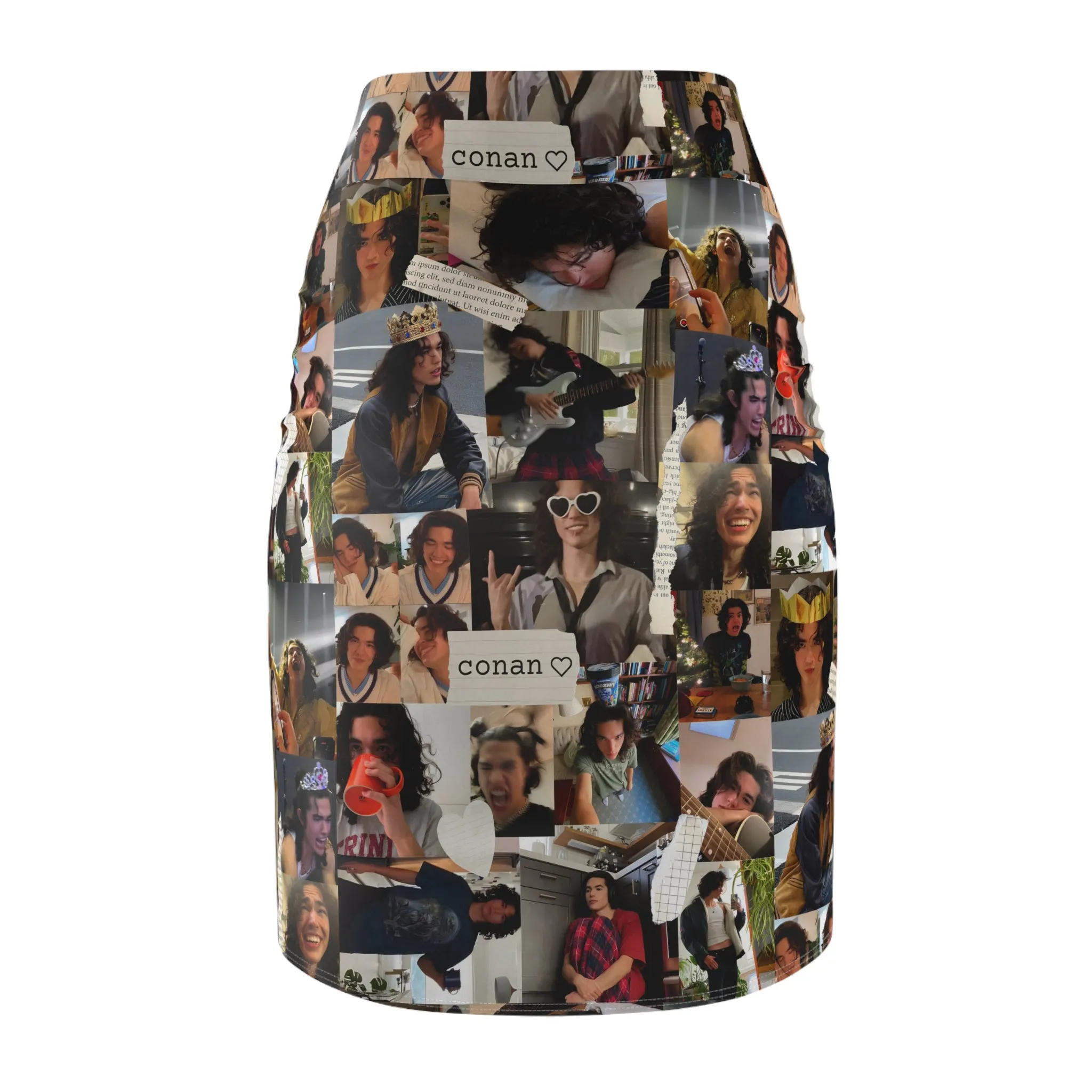 Conan Grey Being Cute Photo Collage Women's Pencil Skirt