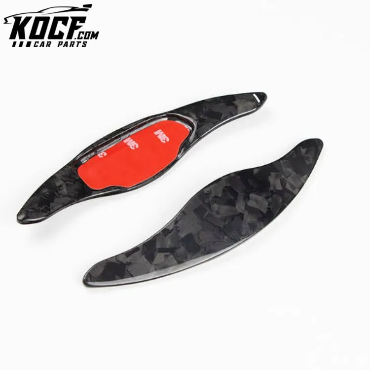 ES-617 For KIA Stinger 18-20 Car Interior Steering Wheel Extension Accessories Trim Real Forged Carbon Fiber Shift Paddle