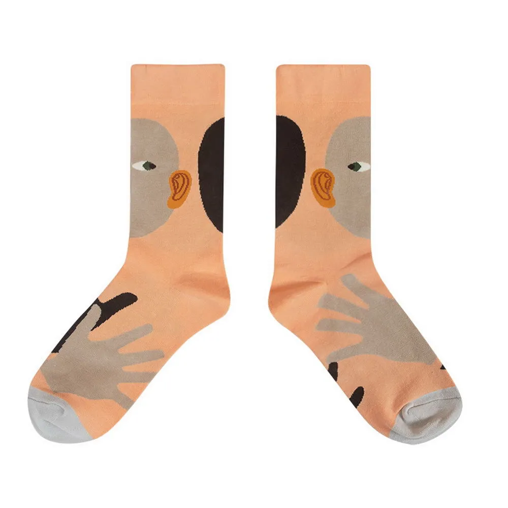 Himiyako Novelty Socks w/ Abstract Patterns BMH901