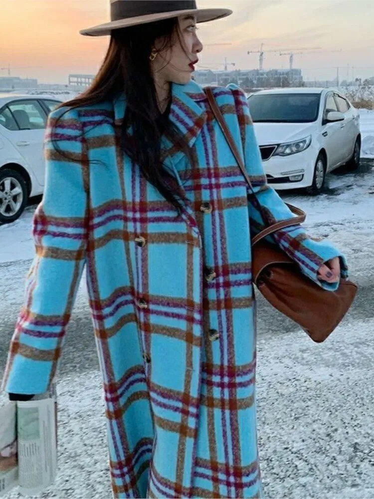 June Blue Wool Plaids Suit - 2 Styles