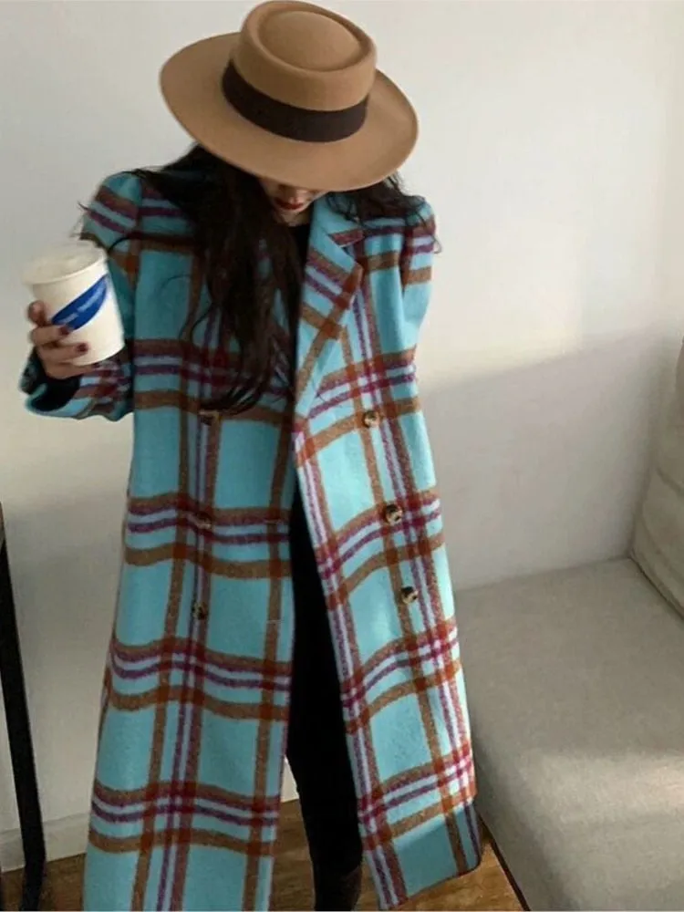 June Blue Wool Plaids Suit - 2 Styles