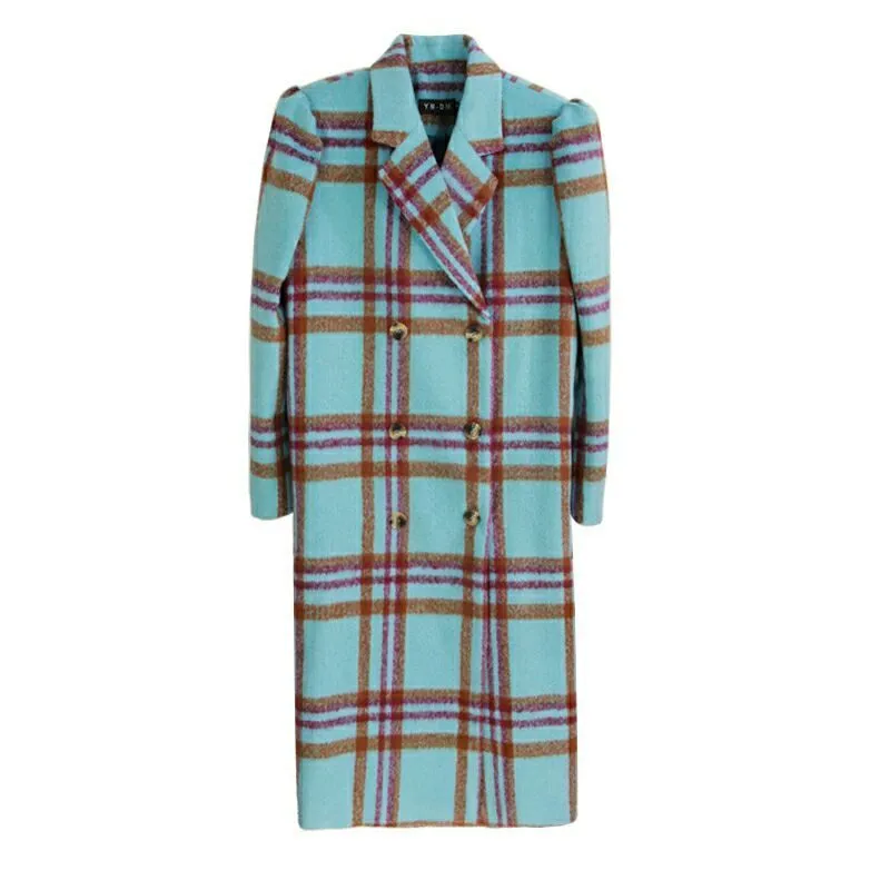 June Blue Wool Plaids Suit - 2 Styles