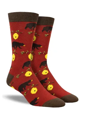 Men's Bamboo Bears and Bees Socks