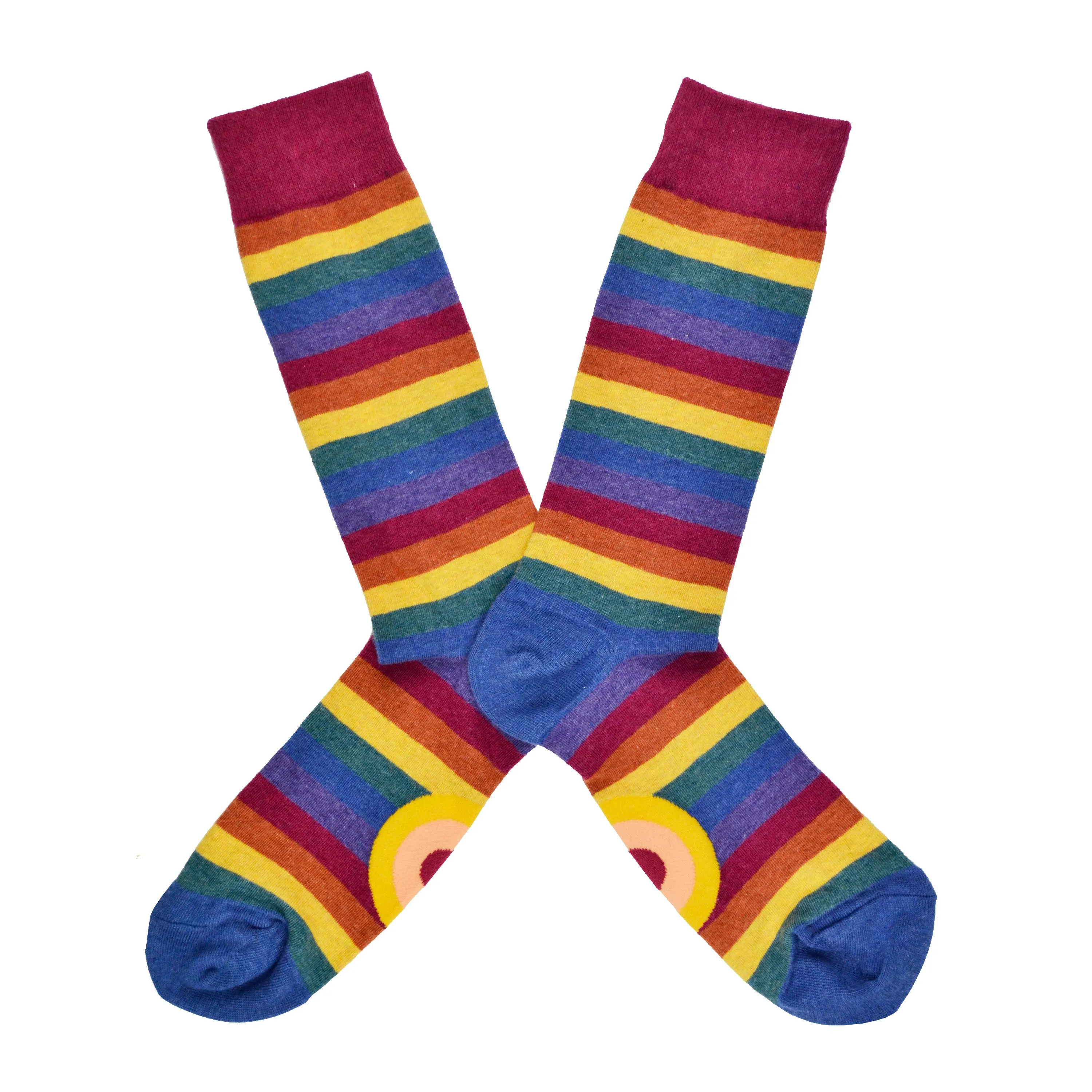 Men's Heather Rainbow Stripe Socks