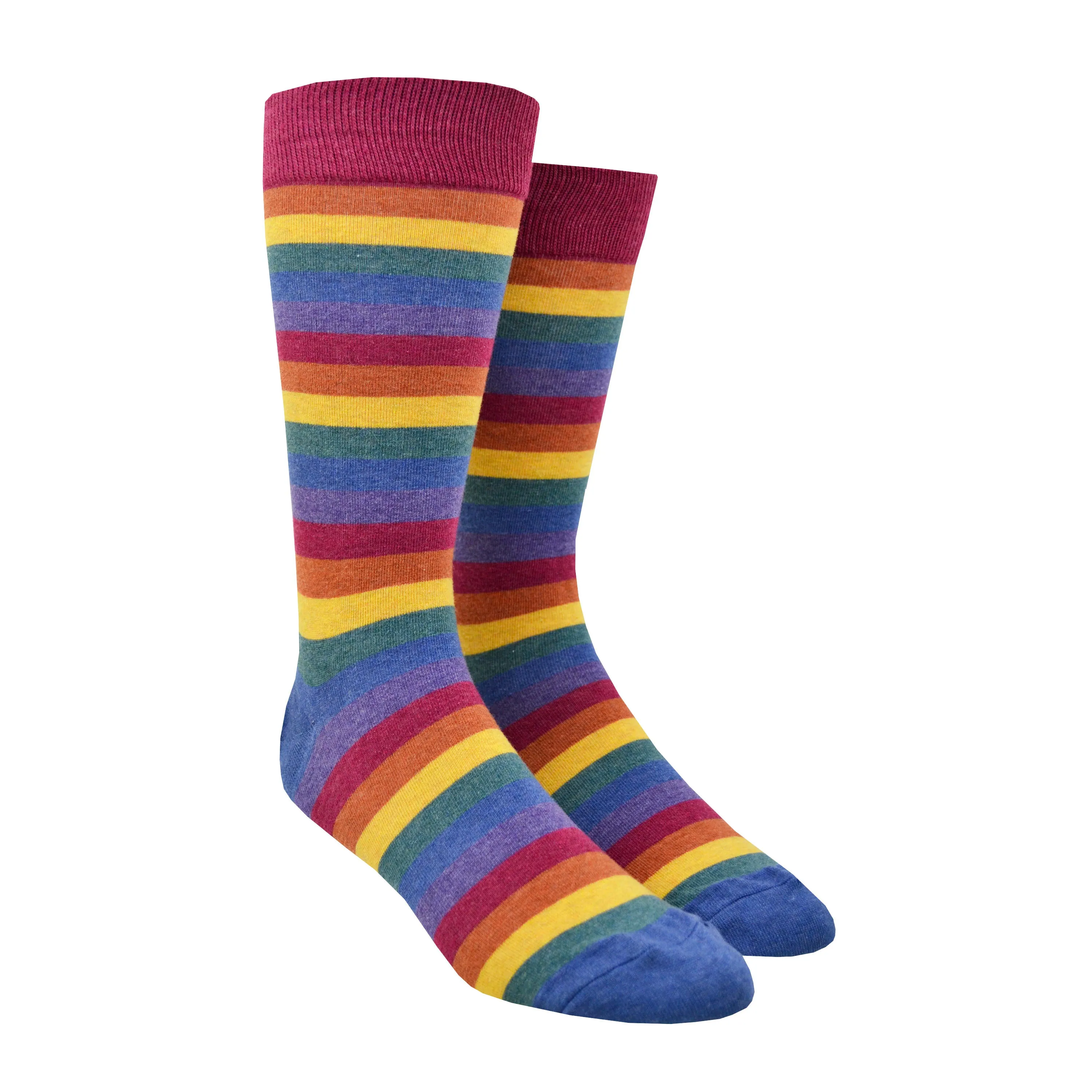 Men's Heather Rainbow Stripe Socks