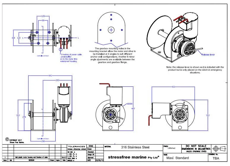 NG STRESSFREE Maxi Standard Winch Boats to 19.5ft to 39ft