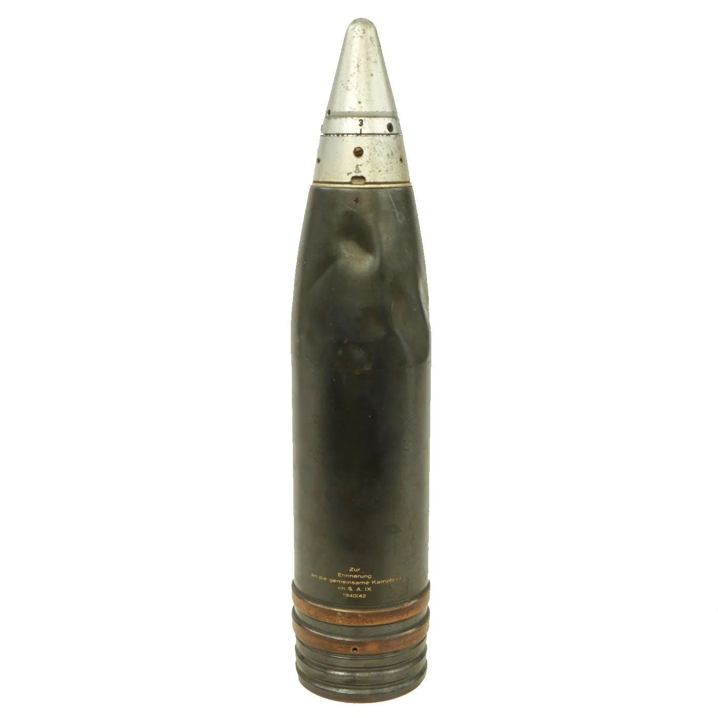 Original German WWII FlaK 88 Inert Projectile Converted to Drinking Decanter - Antigiftgasgranate