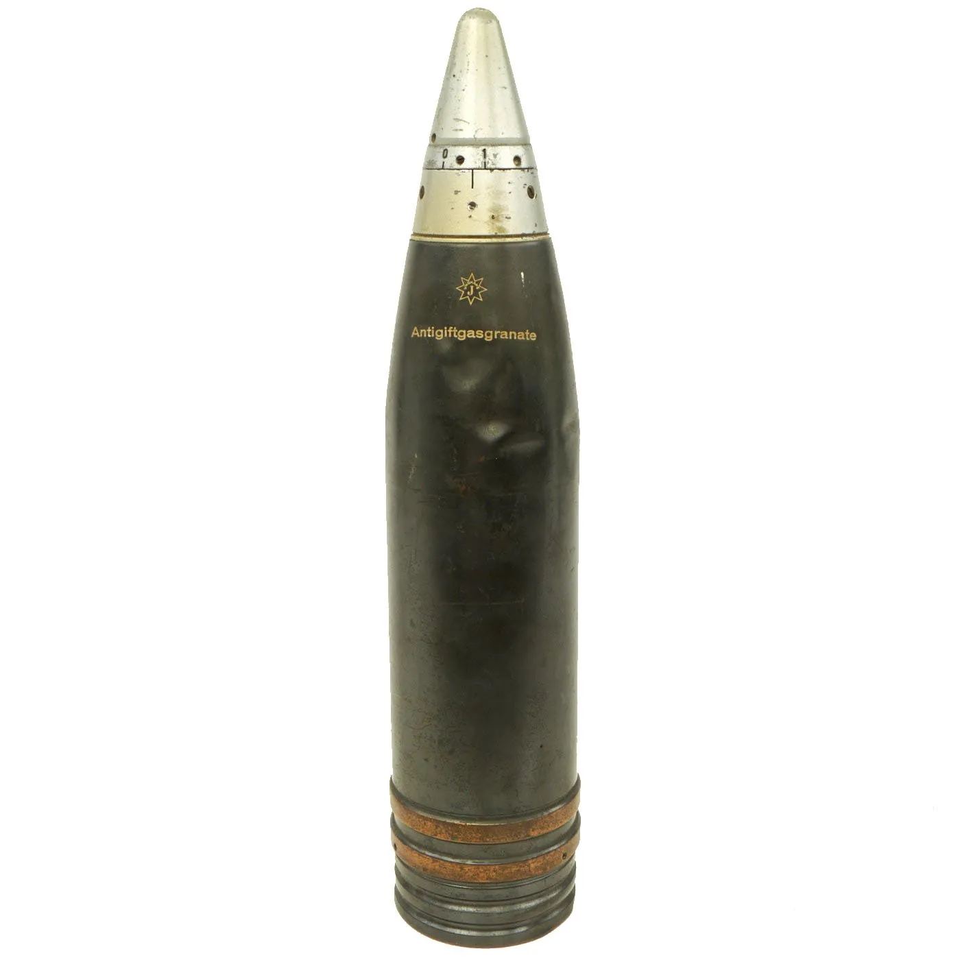 Original German WWII FlaK 88 Inert Projectile Converted to Drinking Decanter - Antigiftgasgranate