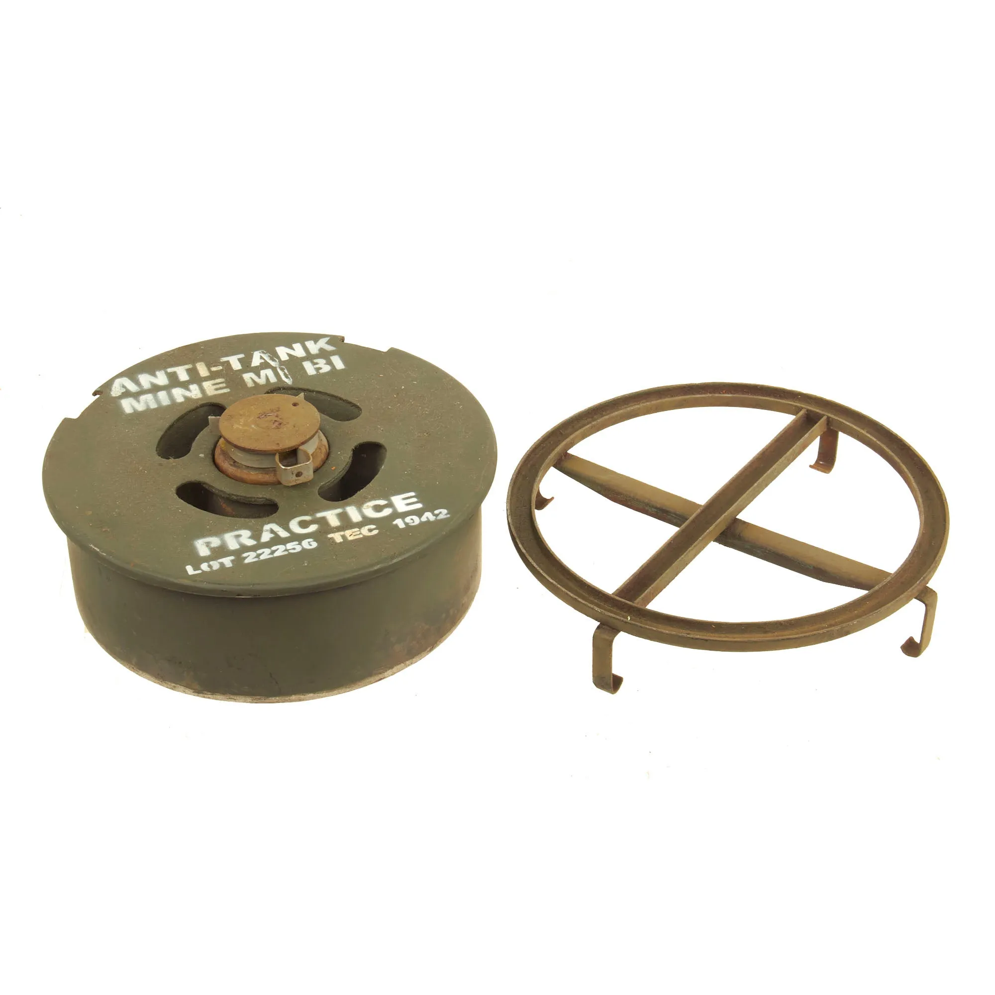 Original U.S. WWII M1B1 Anti-Tank Inert Training Mine - Dated 1942