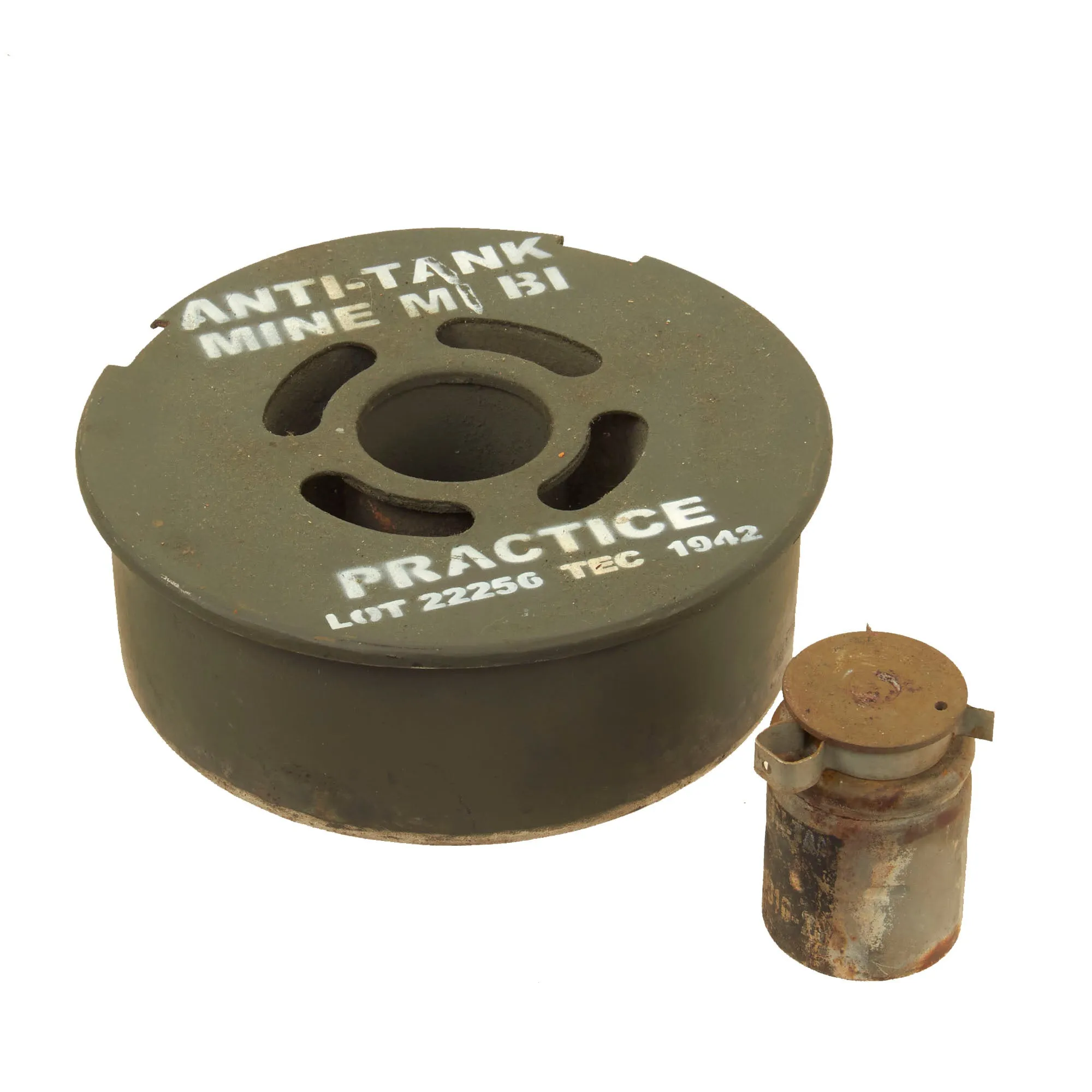Original U.S. WWII M1B1 Anti-Tank Inert Training Mine - Dated 1942