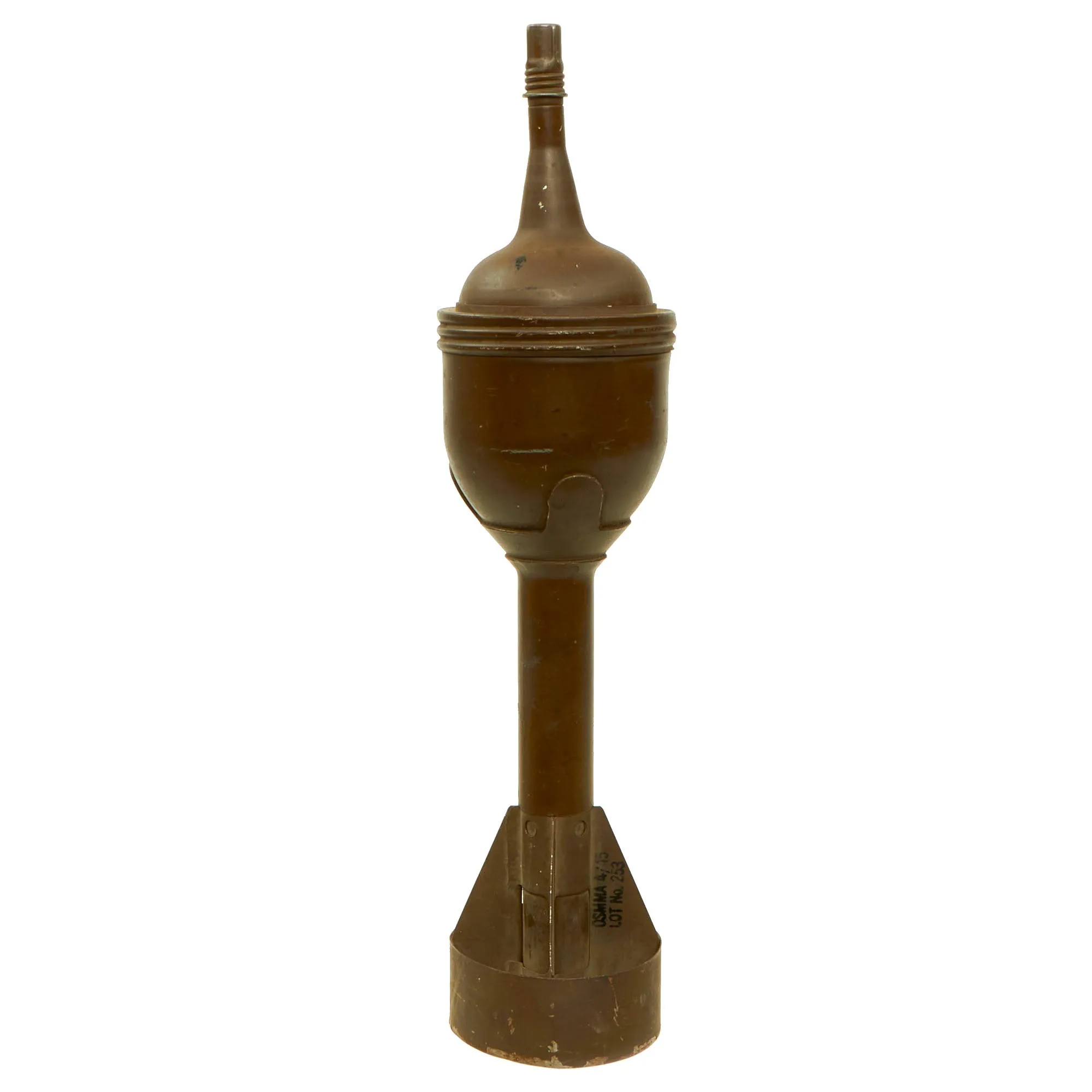 Original WWII British PIAT Anti-Tank Bomb Launcher Deactivated Round  Dated April 1945 - Mint Condition