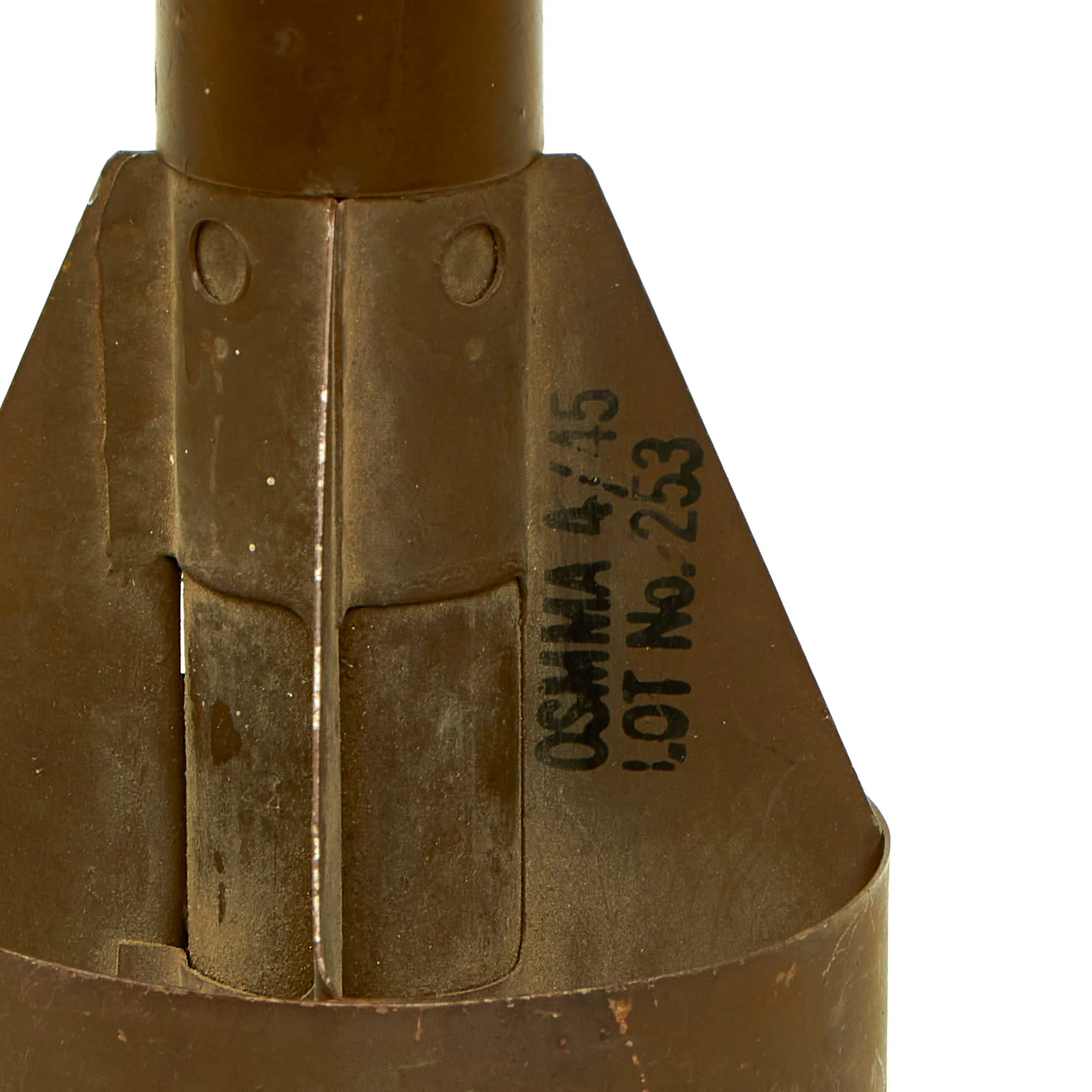 Original WWII British PIAT Anti-Tank Bomb Launcher Deactivated Round  Dated April 1945 - Mint Condition