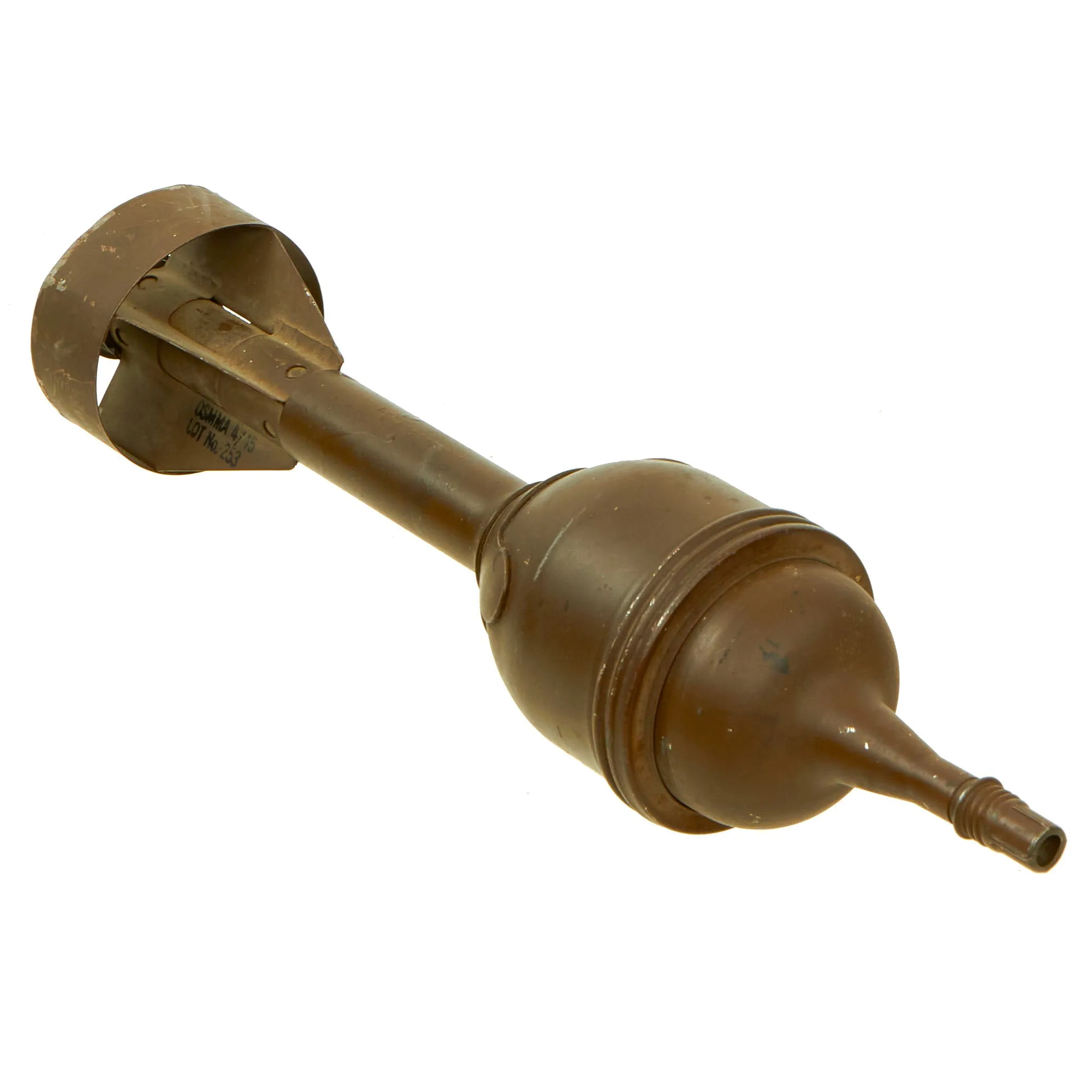 Original WWII British PIAT Anti-Tank Bomb Launcher Deactivated Round  Dated April 1945 - Mint Condition