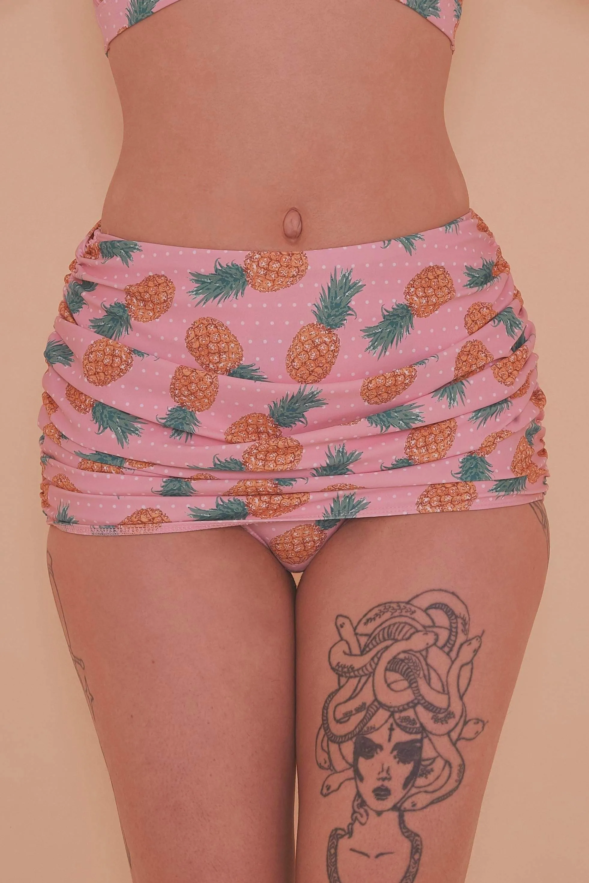 Pineapple Skirted Bikini Brief