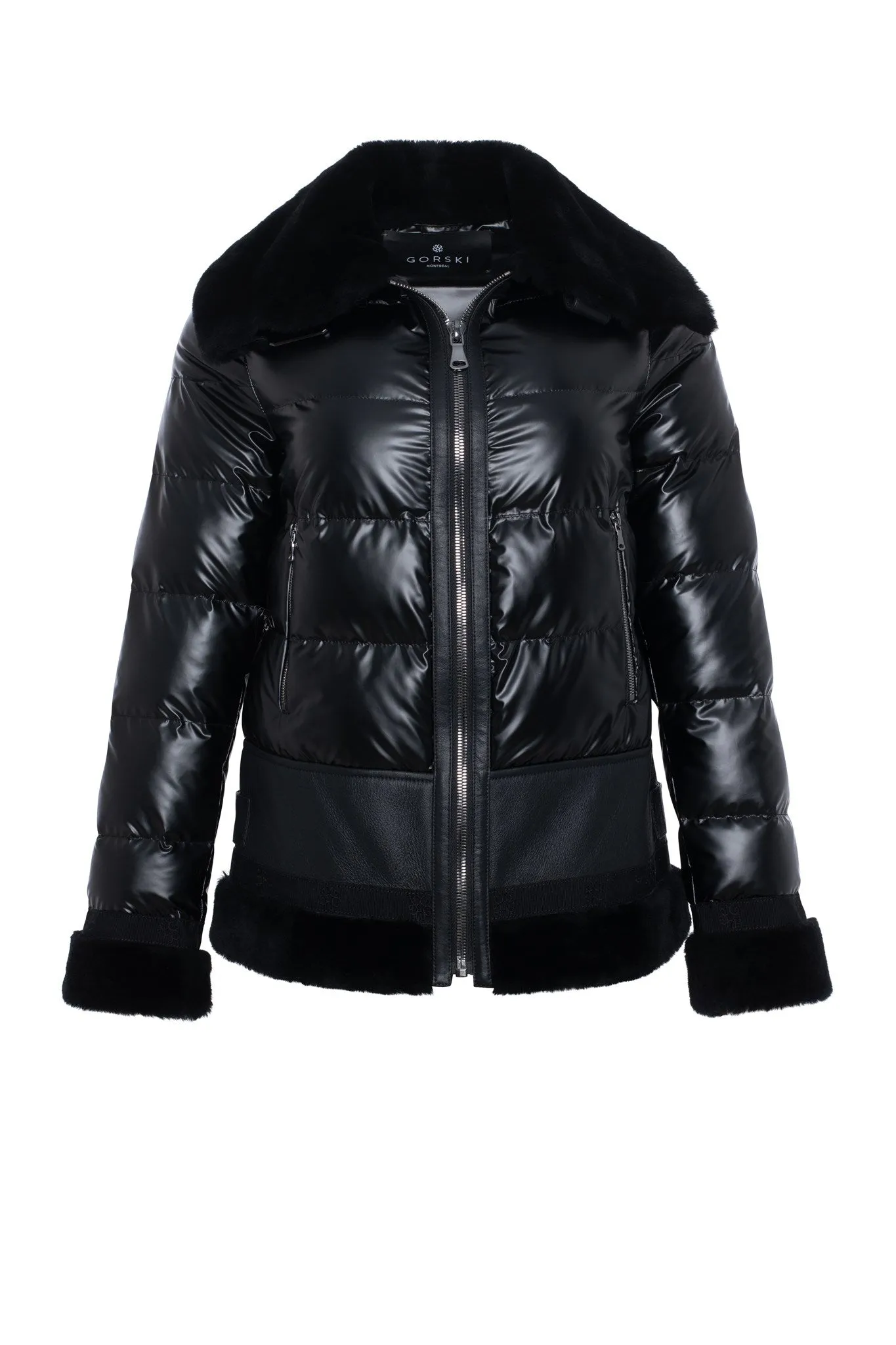 Quilted Jacket With Merino Shearling Lamb Trim