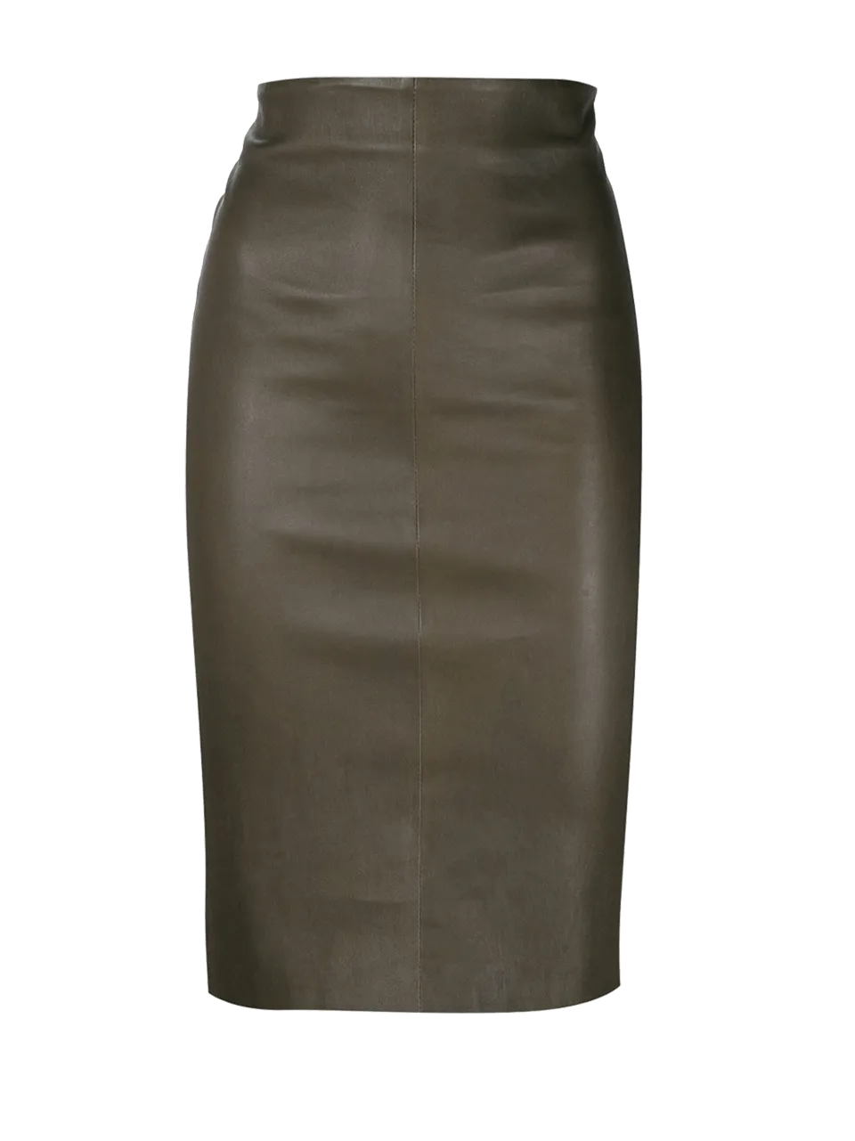 Stretch Leather Pencil Skirt