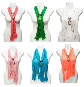 Teardrop Jade Pendant Jewelry Scarf Wholesale