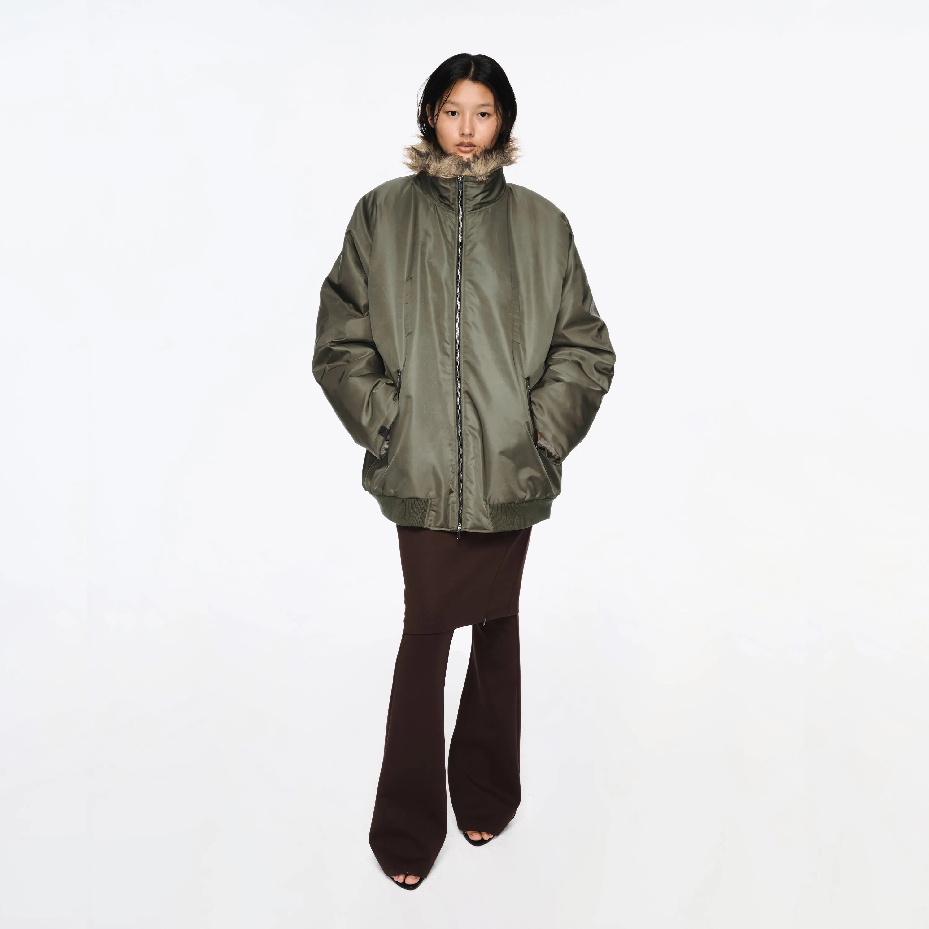 The Oversized Shearling-Lined Bomber Jacket