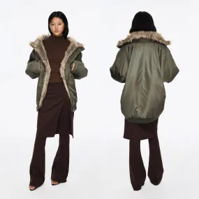 The Oversized Shearling-Lined Bomber Jacket