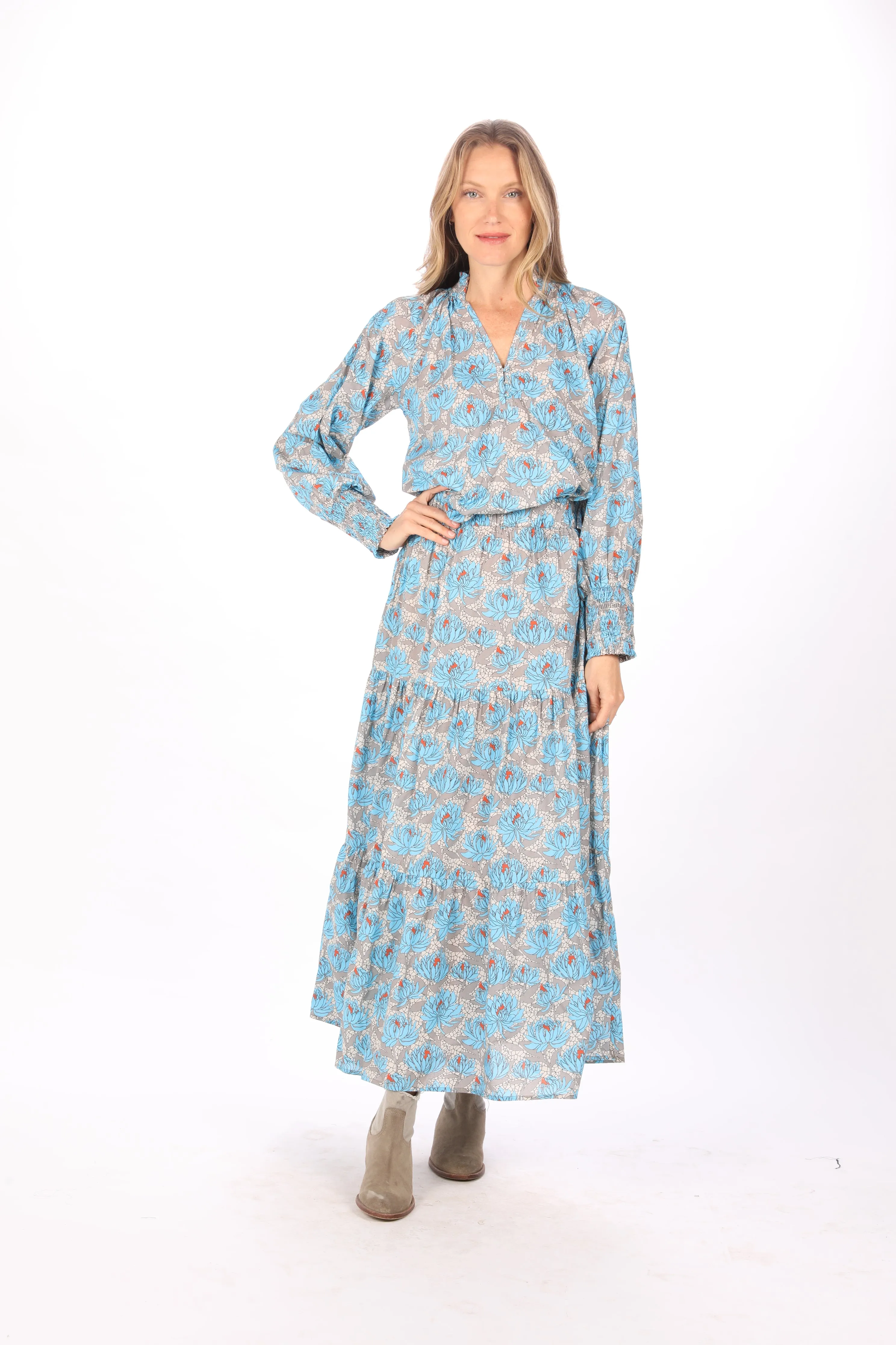 Willow Skirt. Opal Blue