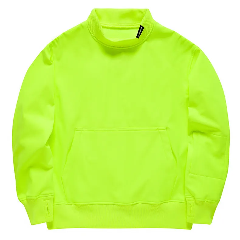 Women Round Neck Ski Sweater Soft Sports Fleece Pullover